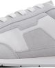 BOSS BOSS Gray & White Satin Low Sneakers - 3