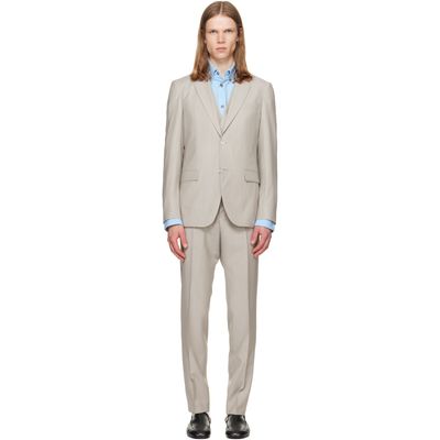 BOSS BOSS Gray Three-Piece Slim-Fit Suit