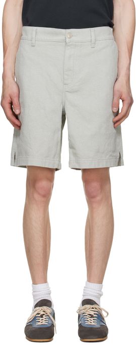 BOSS BOSS Green Elasticized Waistband Denim Shorts