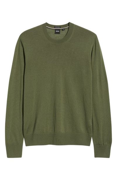 BOSS BOSS H-Leno Virgin Wool Crewneck Sweater