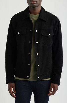 BOSS BOSS H-Mordo Suede Trucker Jacket