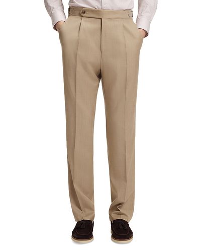 Boss Boss H-Perino Wool Tapered Fit Pleat Pants