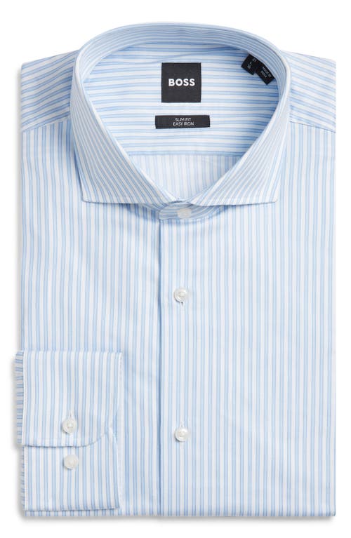 BOSS BOSS Hank Slim Fit Stripe Stretch Cotton Dress Shirt