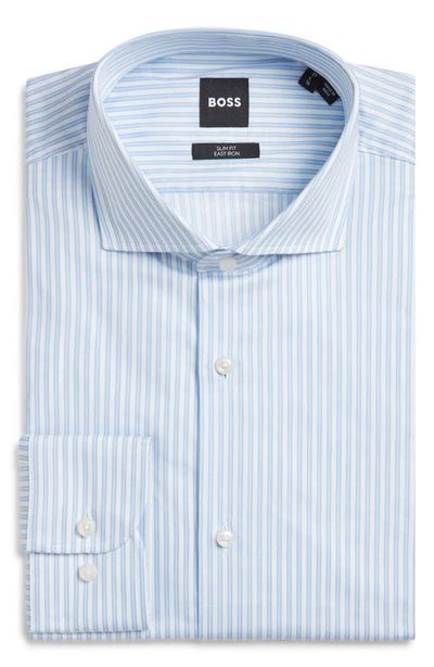 BOSS BOSS Hank Slim Fit Stripe Stretch Cotton Dress Shirt