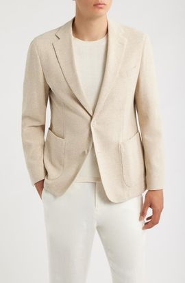BOSS BOSS Hanry Slim Fit Knit Cotton Blend Sport Coat