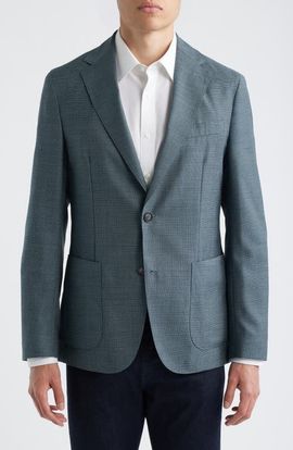BOSS BOSS Hanry Slim Fit Textured Virgin Wool Sport Coat