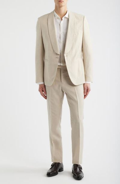 BOSS BOSS Huge Slim Fit Wool & Linen Suit