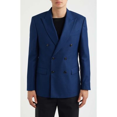 BOSS BOSS Hutson Slim Fit Navy Virgin Wool Double Breasted Blazer