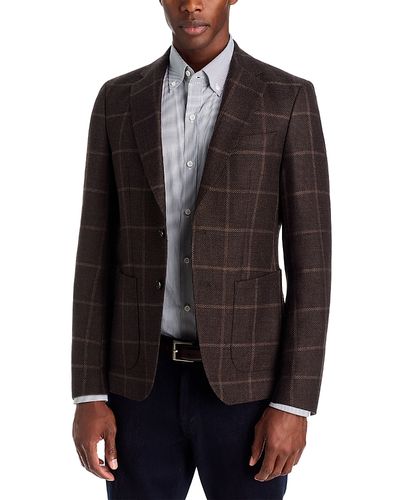 Boss Boss Hutson Wool Slim Fit Windowpane Sport Coat