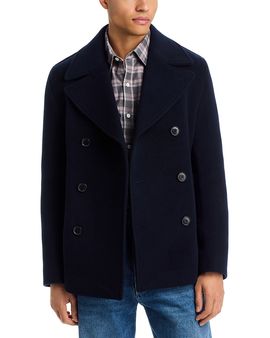 Boss Boss Hyde Slim Fit Wool Blend Peacoat