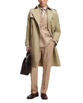 Boss Boss Jared Belted Cotton Trench Coat