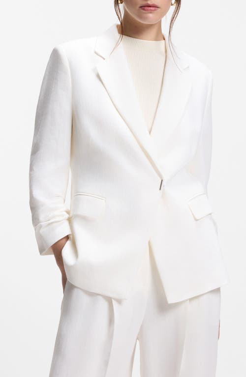 BOSS BOSS Jia Linen Blend Double Breasted Jacket