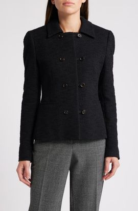 BOSS BOSS Jopana Double Breasted Tweed Jacket