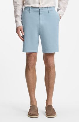 BOSS BOSS Kane Flat Front Stretch Cotton Chino Shorts