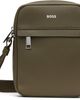 BOSS BOSS Khaki Signature Stripe Logo Detail Reporter Bag - 1