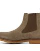 BOSS BOSS Khaki Suede Signature-Stripe Stitching Chelsea Boots - 3