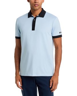 Boss Boss Knit Contrast Collar Golf Logo Polo Shirt