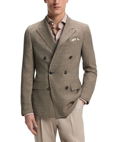 Boss Boss L-Jeff Double Breasted Silk Blend Sport Coat