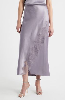 BOSS BOSS Lace Trim Midi Skirt