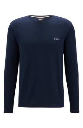 BOSS BOSS Long Sleeve Waffle Knit Cotton Blend T-Shirt