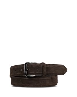 Boss Boss Men's Shadow Leather Gunmetal Buckle Belt