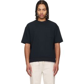 BOSS BOSS Navy Peached Cotton Blend T-shirt