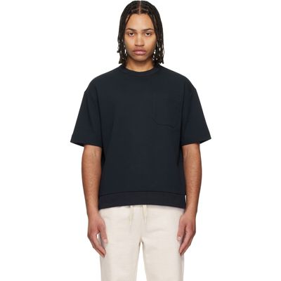 BOSS BOSS Navy Peached Cotton Blend T-shirt