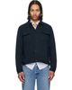 BOSS BOSS Navy Regular-Fit Cotton Overshirt - 1