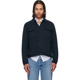 BOSS BOSS Navy Regular-Fit Cotton Overshirt