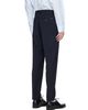 BOSS BOSS Navy Slim-Fit Micro-Patterned Stretch Wool Trousers - 3