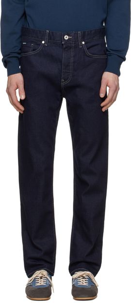 BOSS BOSS Navy Straight-Fit Stretch Jeans