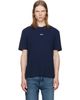 BOSS BOSS Navy Stretch-Cotton Contrast Logo T-shirt - 1