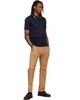 BOSS BOSS Navy Striped Collar Slim-Fit Cotton Polo - 4