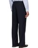 BOSS BOSS Navy Tapered-Fit Melange Virgin Wool Trousers - 3