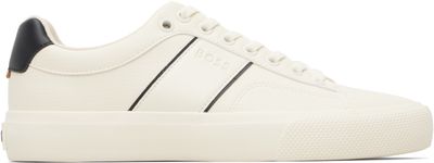 BOSS BOSS Off-White Faux-Leather Sneakers