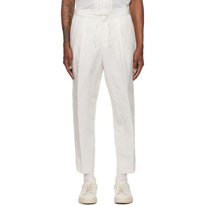 BOSS BOSS Off-White Pleated Trousers