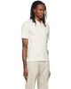BOSS BOSS Off-White Striped Collar Slim-Fit Cotton Polo - 2