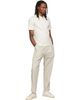 BOSS BOSS Off-White Striped Collar Slim-Fit Cotton Polo - 4