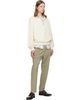 BOSS BOSS Off-White Zipper Neck Structured Cotton Sweatshirt - 4