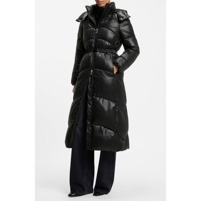 BOSS BOSS Pamega Water Repellent Belted Long Puffer Coat
