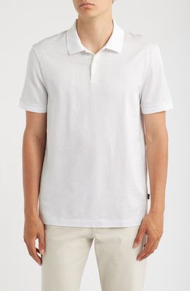 BOSS BOSS Parlay Floral Jacquard Cotton Polo