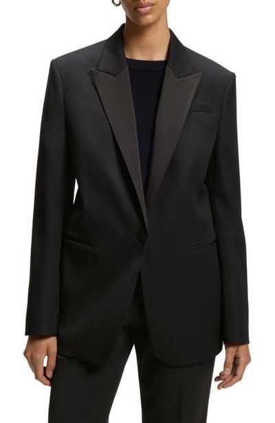 BOSS BOSS Peak Lapel Virgin Wool Tuxedo Blazer