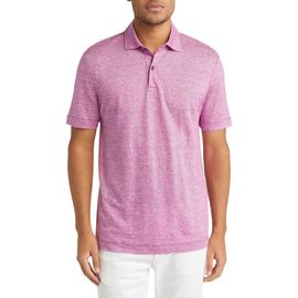 BOSS BOSS Press Heathered Linen Piqué Polo
