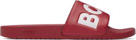 BOSS BOSS Red Large Logo-Detail Slides