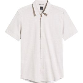 BOSS BOSS Roan Print Button-Up Cotton Blend Shirt