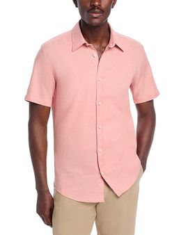 Boss Boss Roan Slim Fit Linen Kent Collar Shirt