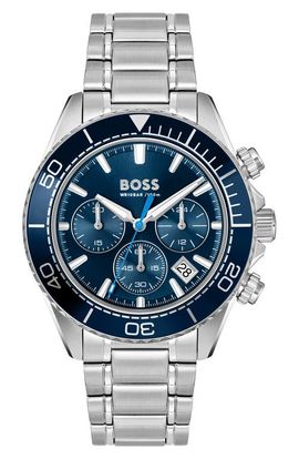BOSS BOSS Sealiner Blue Chronograph Bracelet Watch, 44mm 