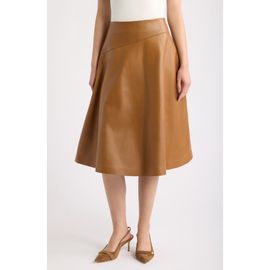 BOSS BOSS Sekana Leather Midi Skirt