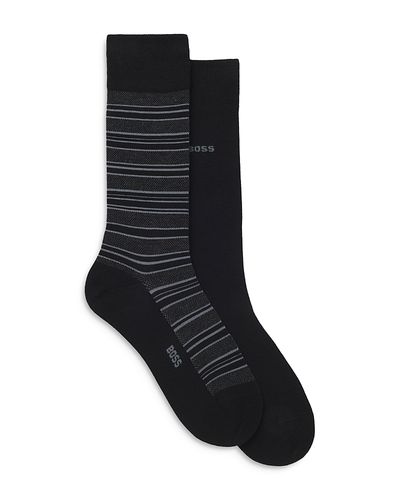 Boss Boss Stripe Crew Socks, Pack of 2