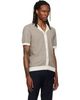 BOSS BOSS Tan Knit Short Sleeve Cardigan Shirt - 2